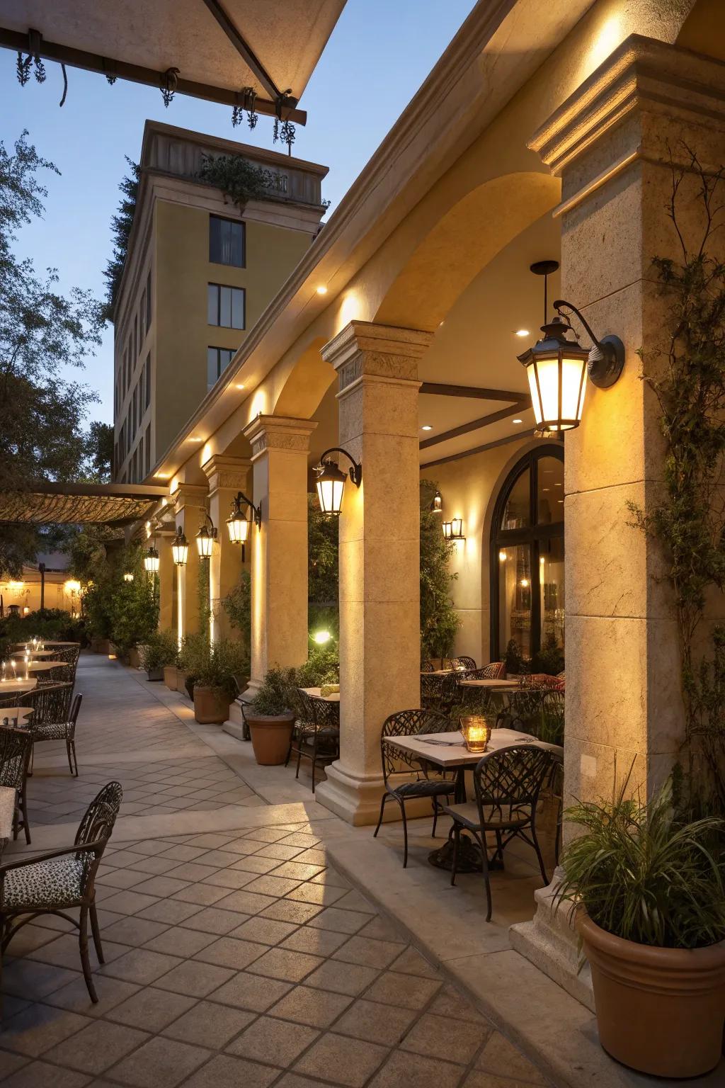 Emphasis beamers attract attention to your patio's superior attributes.