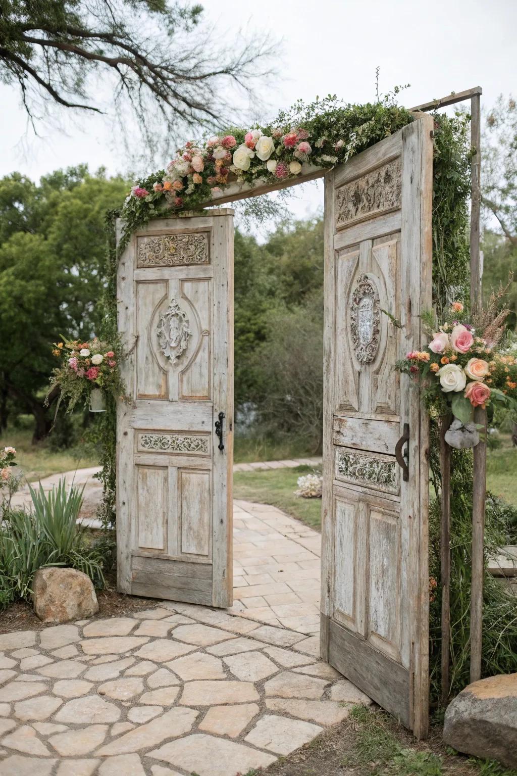 A retro entrance arch, which provides a nostalgic and intimate touch.