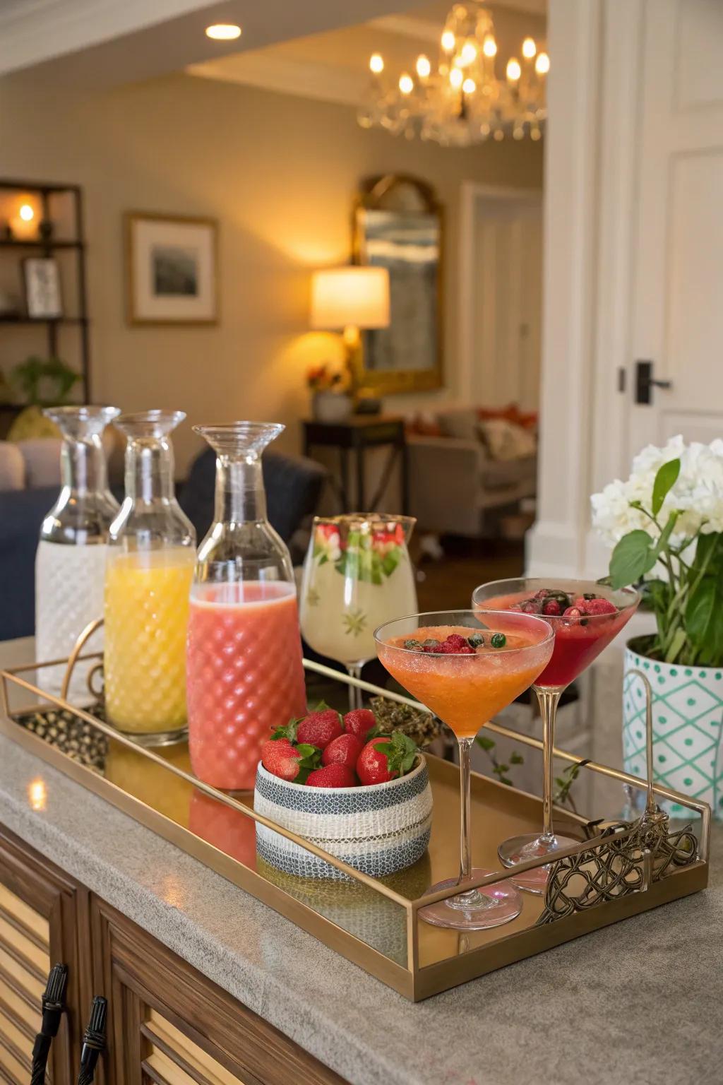 An invigorating beverage hub to sustain the celebration's liveliness.