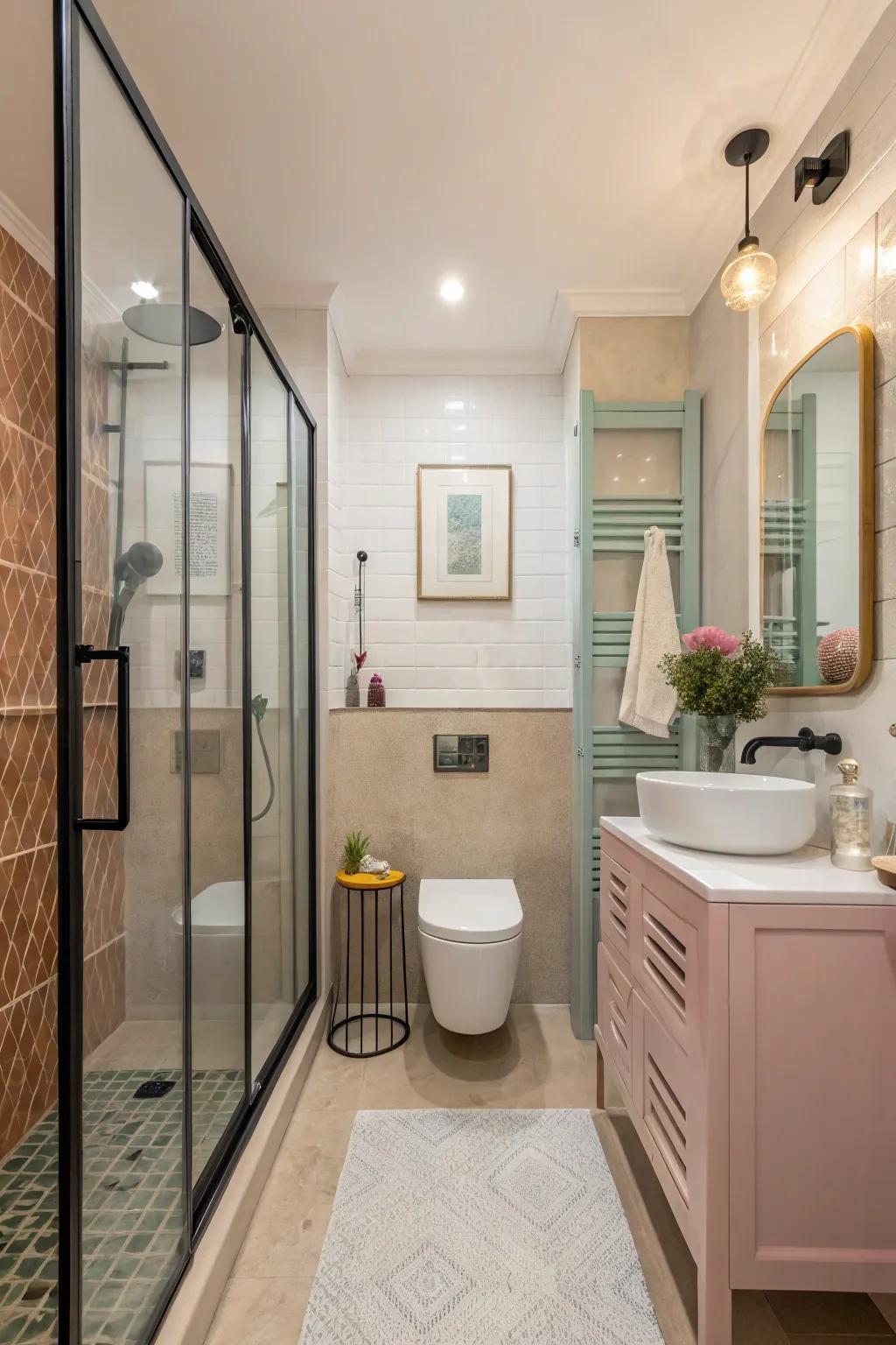 Add a splash of color with tinted glass.