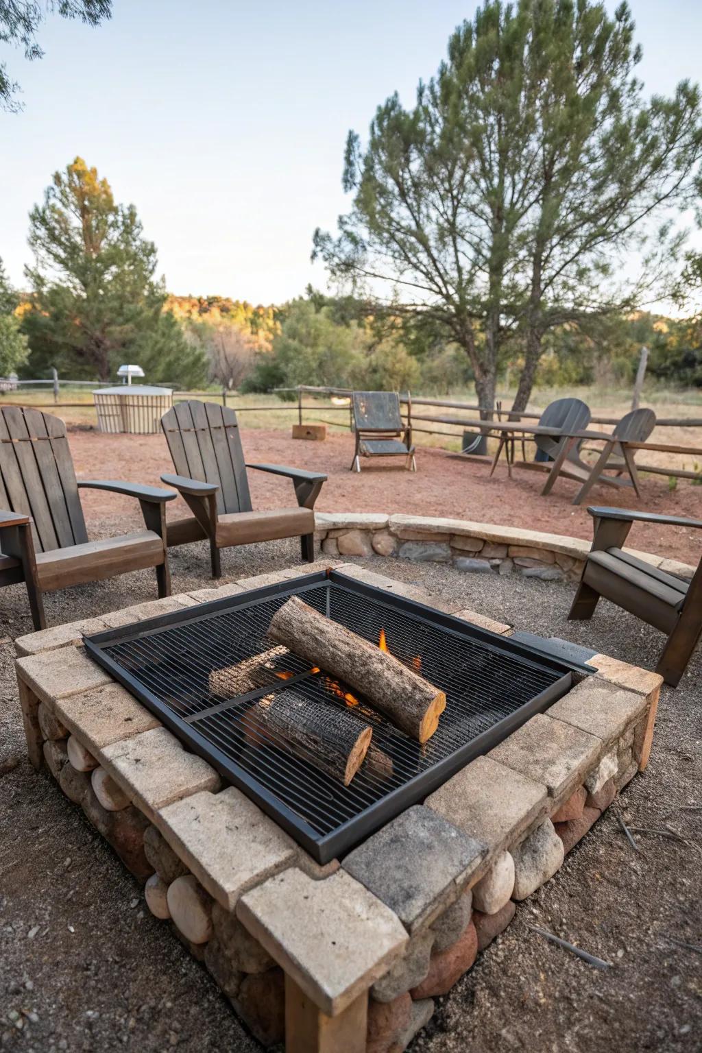 Cooking grates add functionality to fire pits.