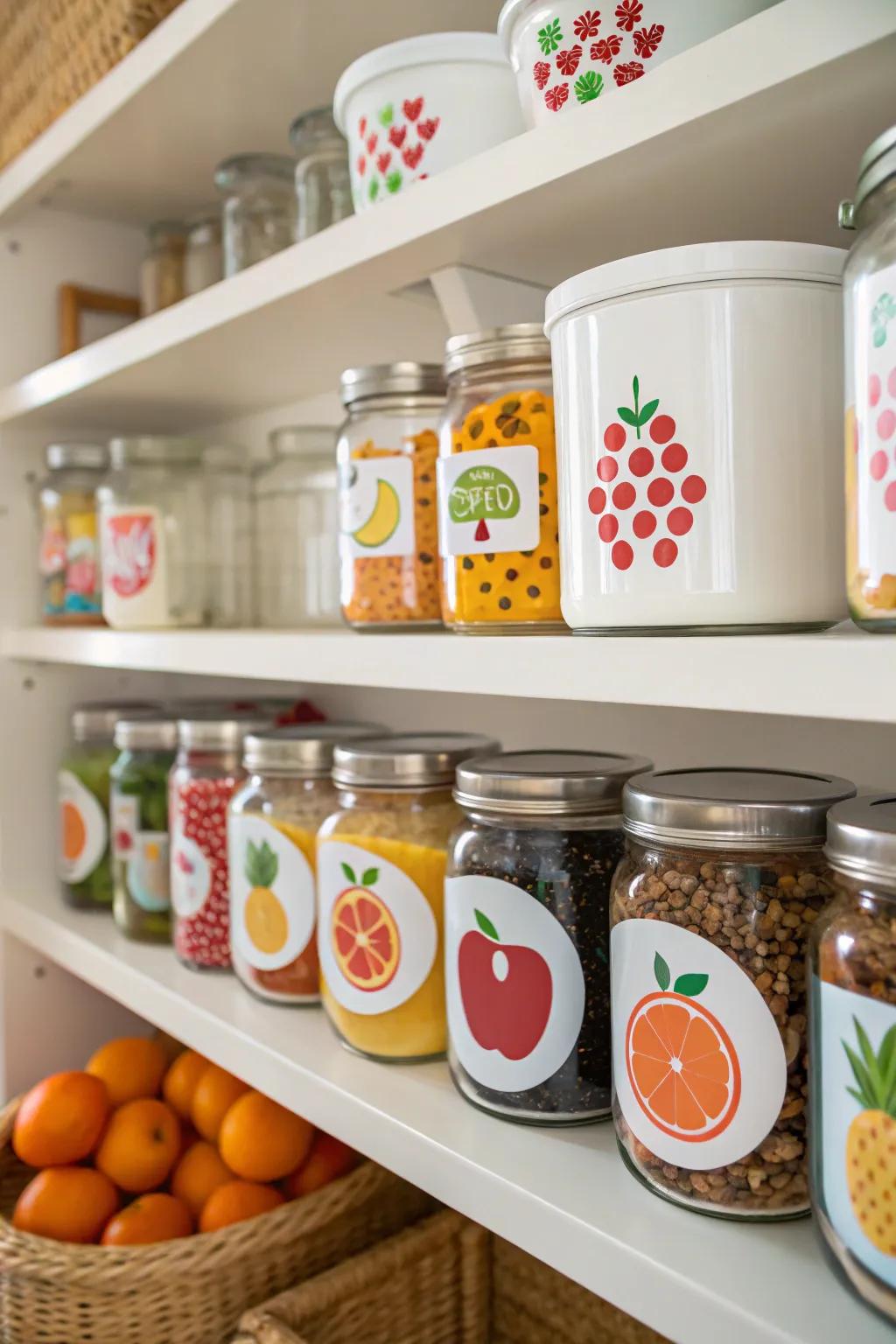 Elevate your culinary space with playful food-themed decals.