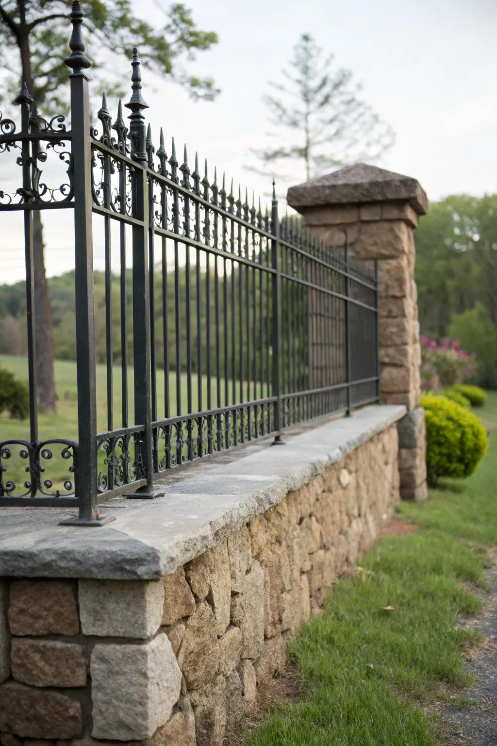 A fence design that offers privacy while allowing visibility.