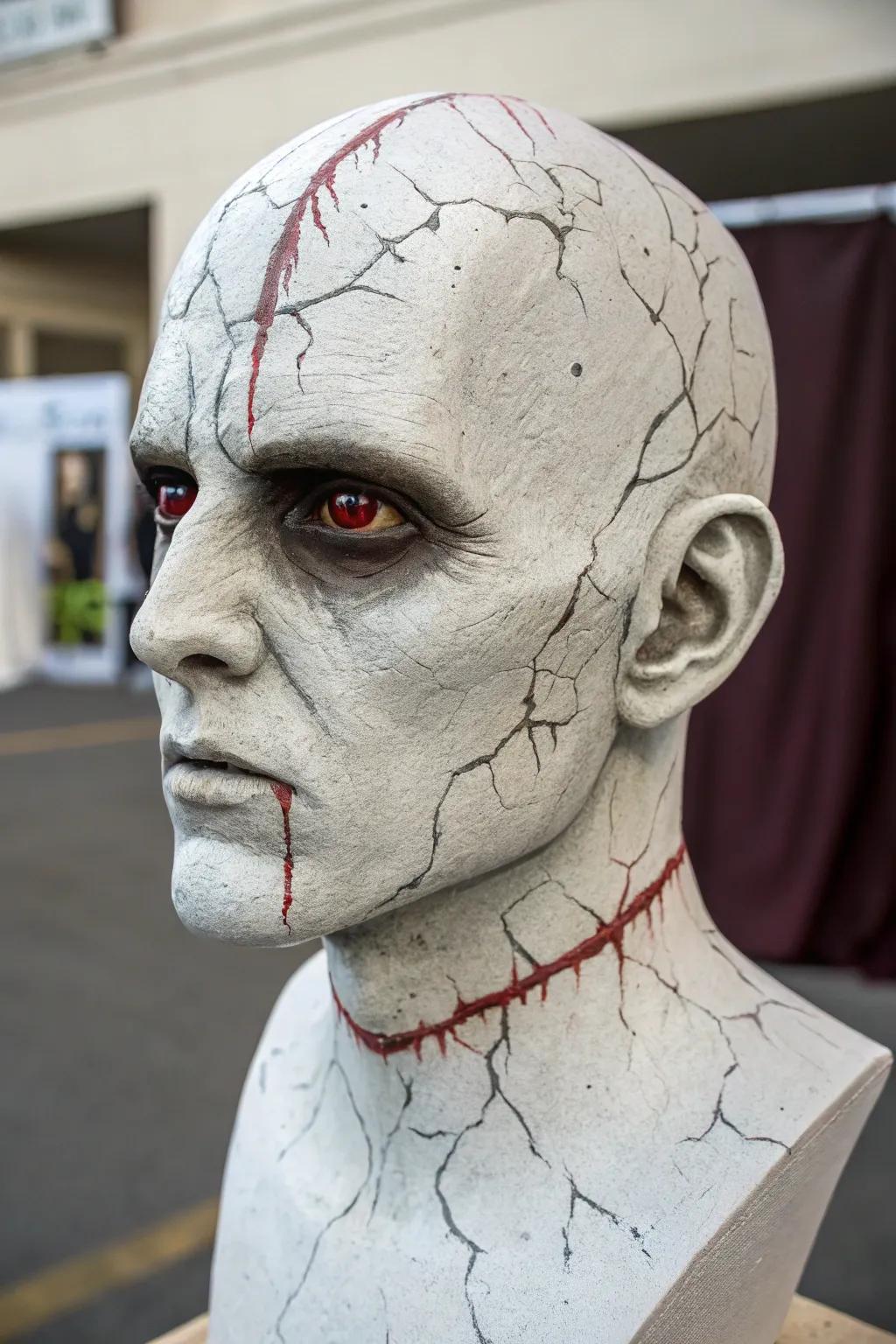 A haunted portrait head that appears to monitor your every action.