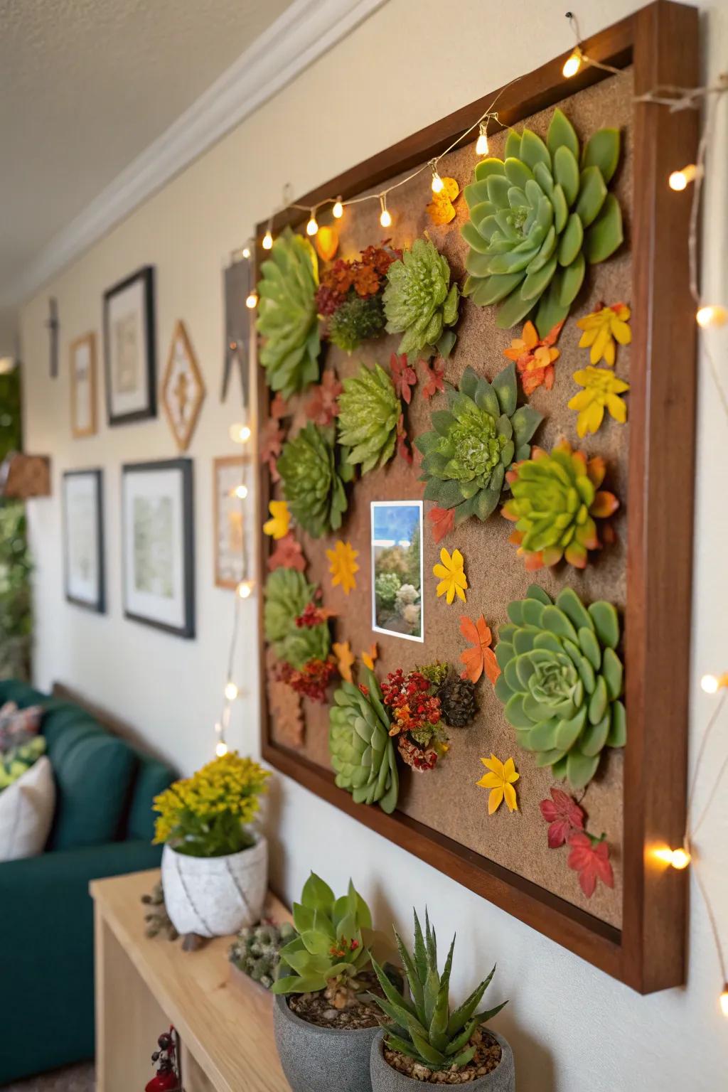 Styled succulent seasons sustain your décor fresh year-round.