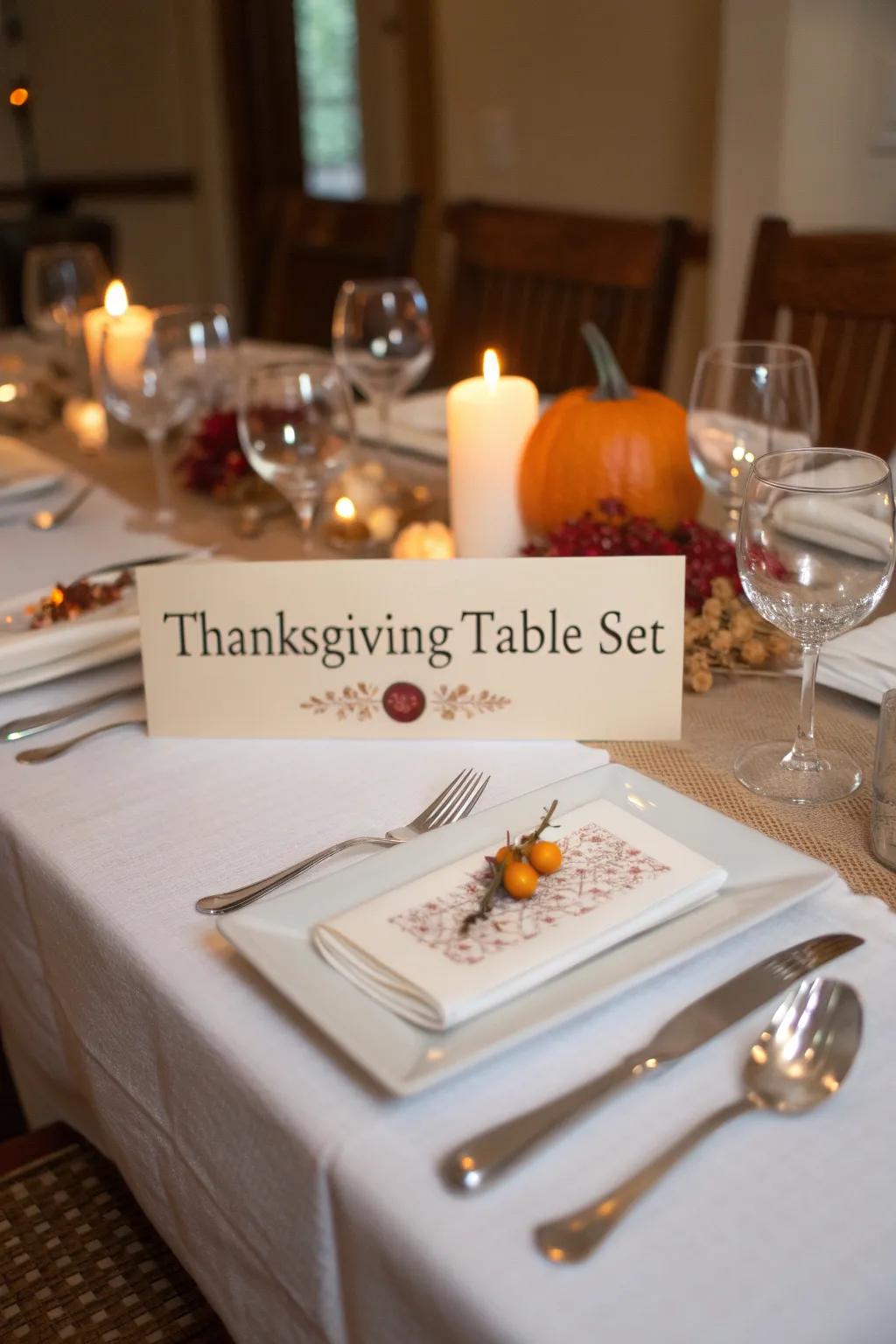 Your Thanksgiving table will feel more personal with name cards.