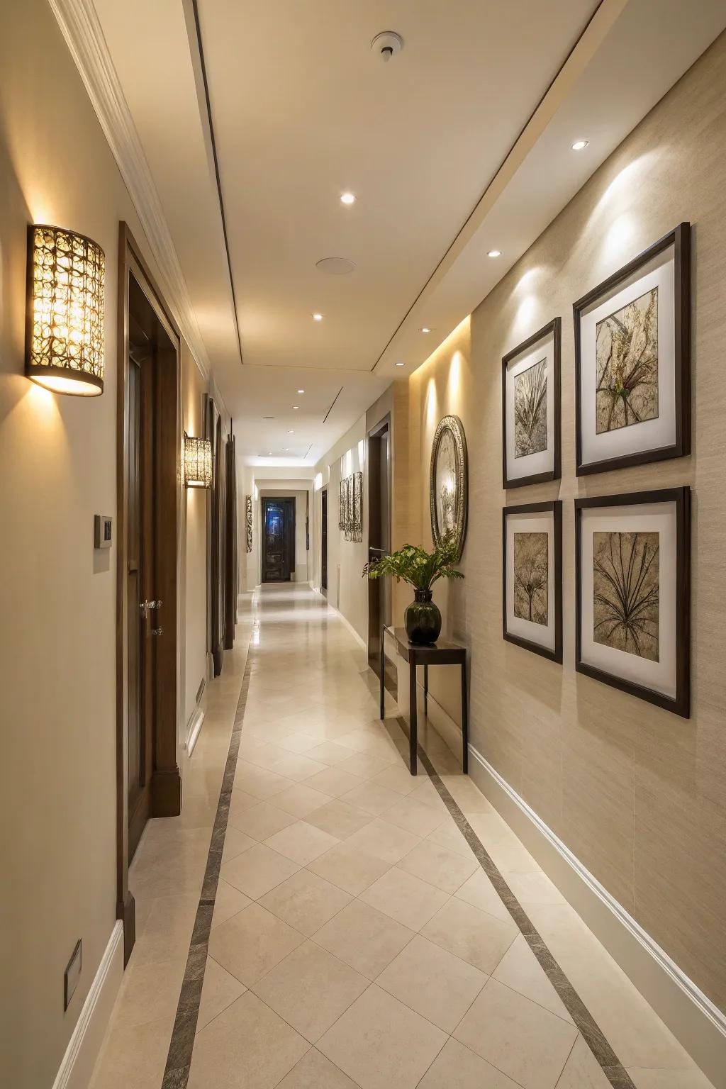 Neutral panels deliver a smooth transition between home spaces.
