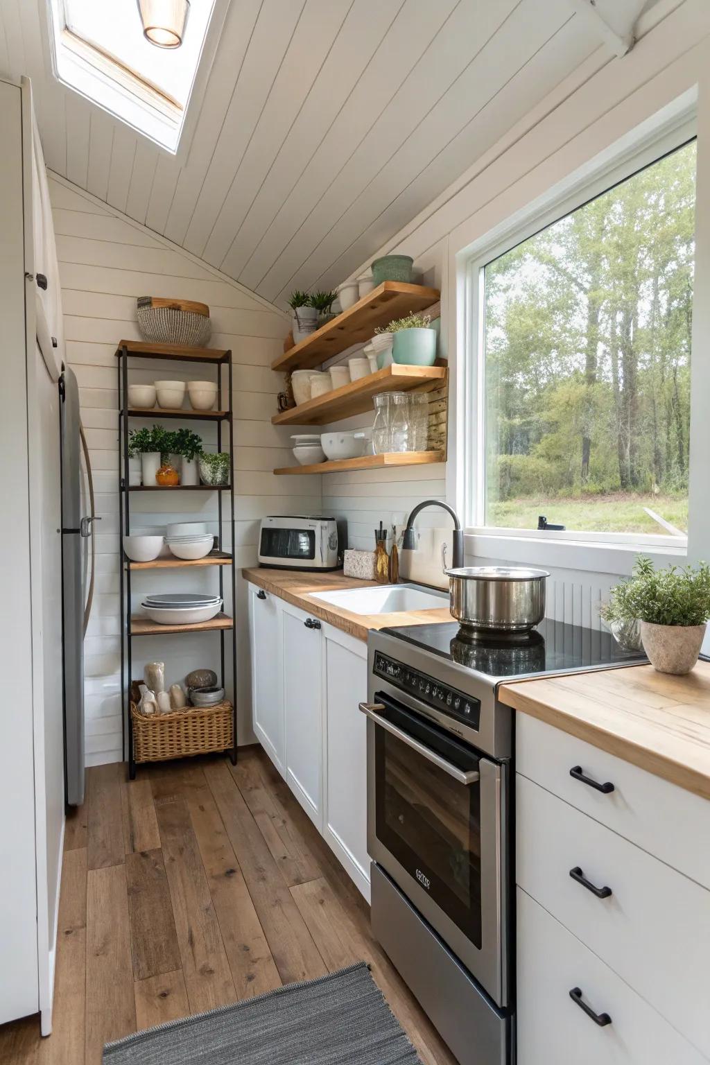 Practical culinary spaces are indispensable within diminutive dwellings.
