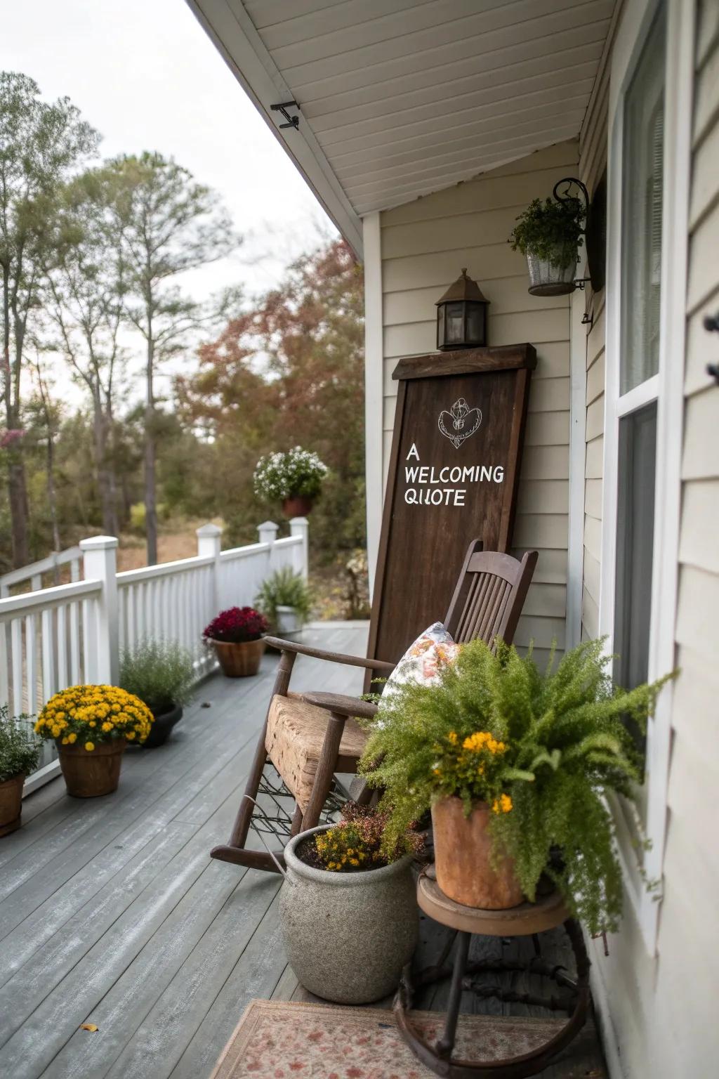 Personalized charm through farmhouse signage.