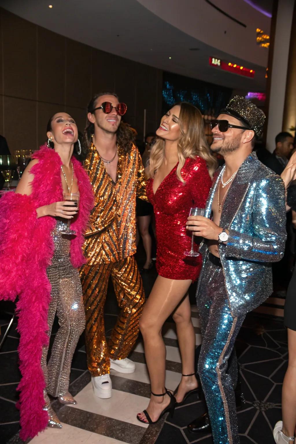 Suggest guests dress up in their most glamorous Vegas-inspired outfits.