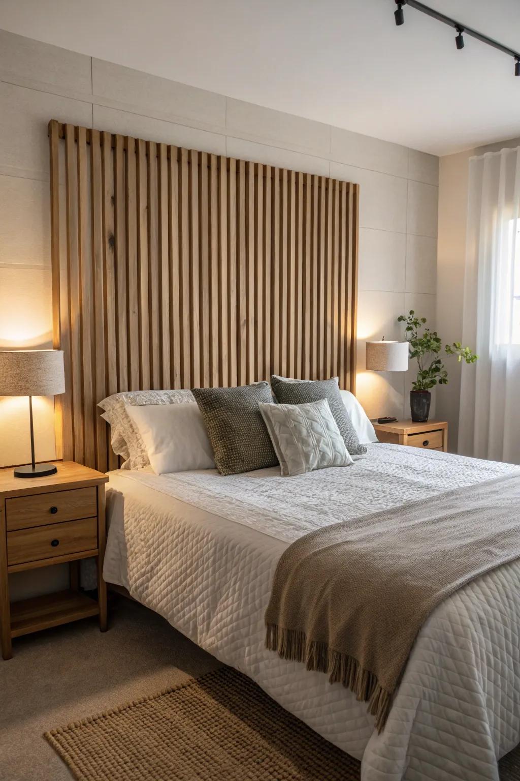 Asymmetrical vertical accents inject a creative twist into classic designs.