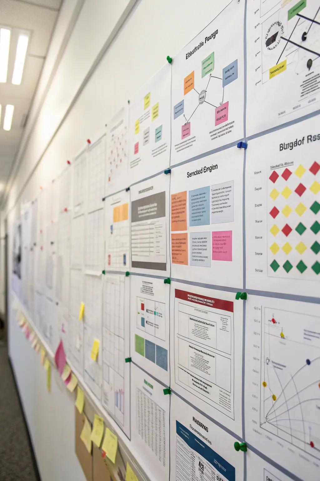 A strategy-centric display wall to keep the team motivated and coordinated.
