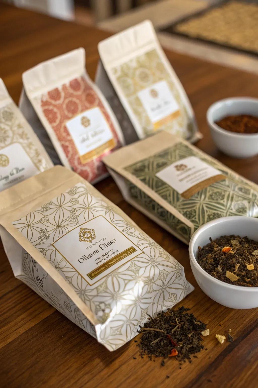 Tailored leaf infusions for a calming and bespoke wedding token