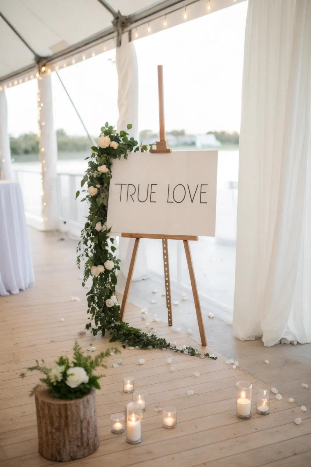 Simple truths create impactful wedding statements.