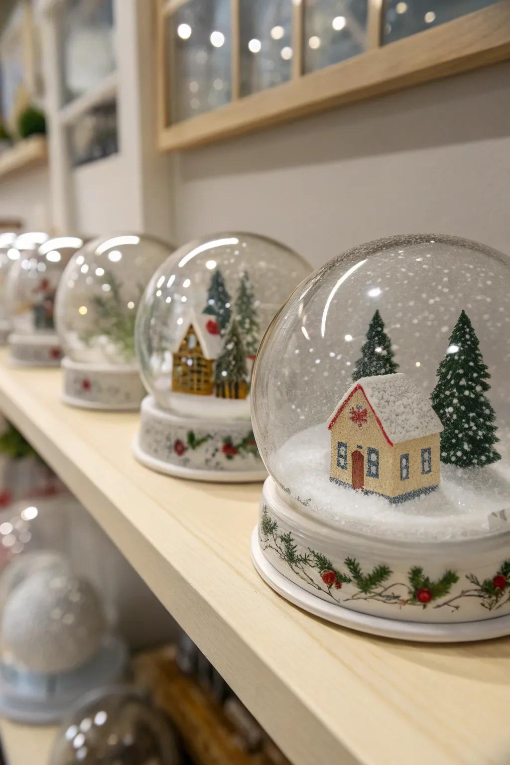 Personalized snow orbs inject a unique, playful touch into your decor.