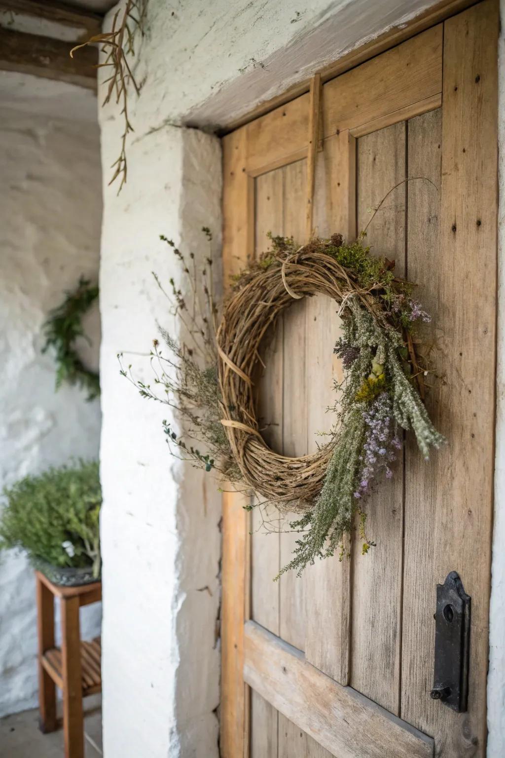 A natural component garland for rustic allure.