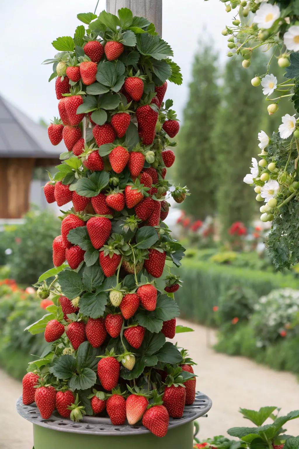 A berry high-rise providing vertical gardening joy.