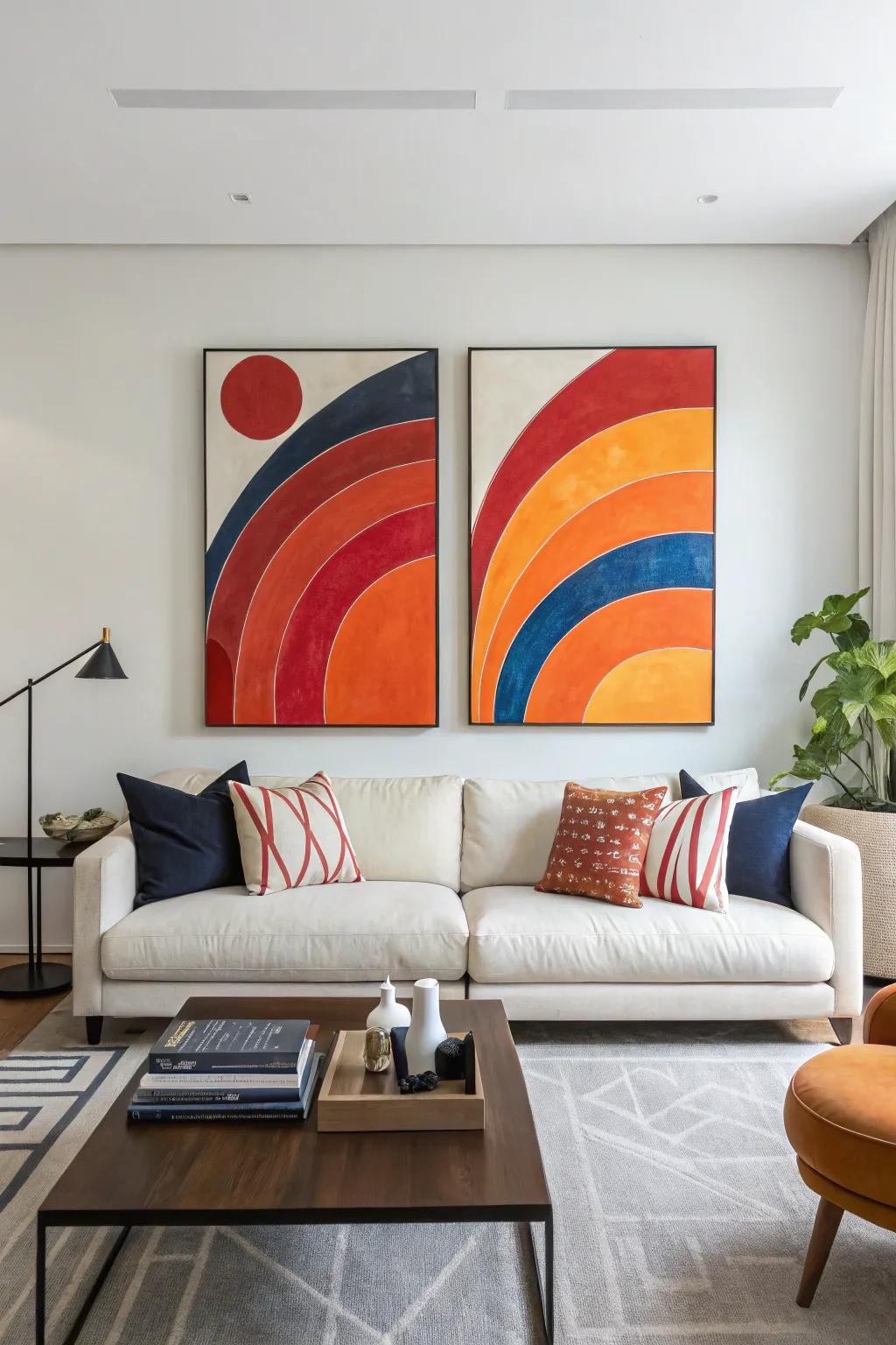 Multi-piece items add symmetry and balance.