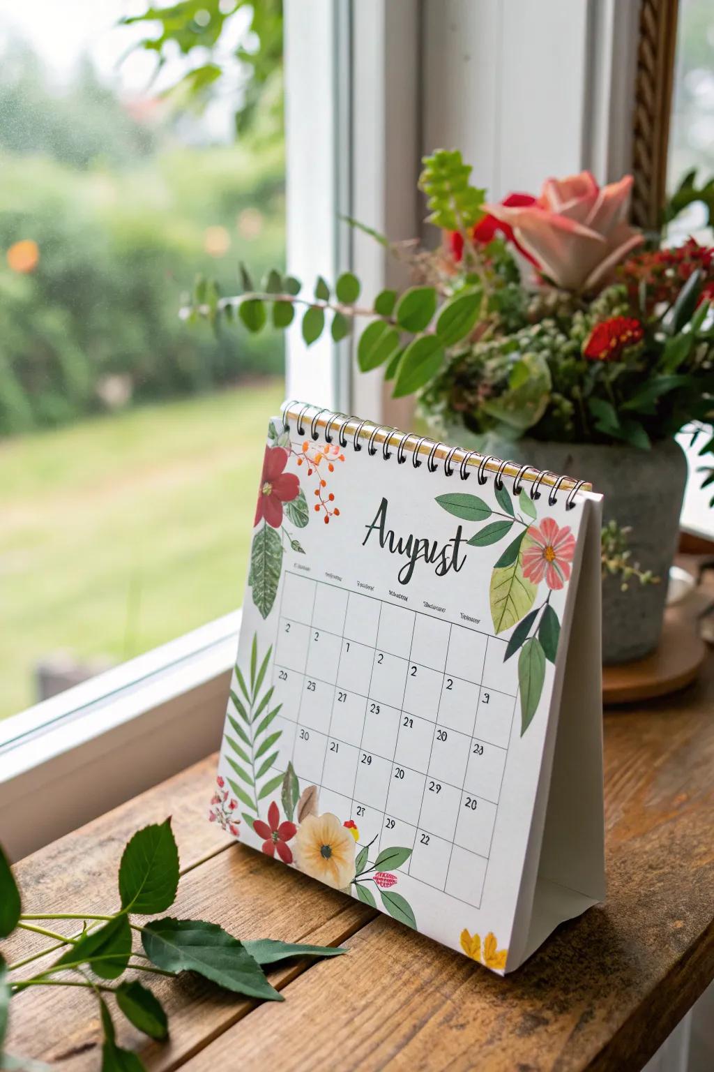 Refresh your space with calendar decorations inspired by nature.