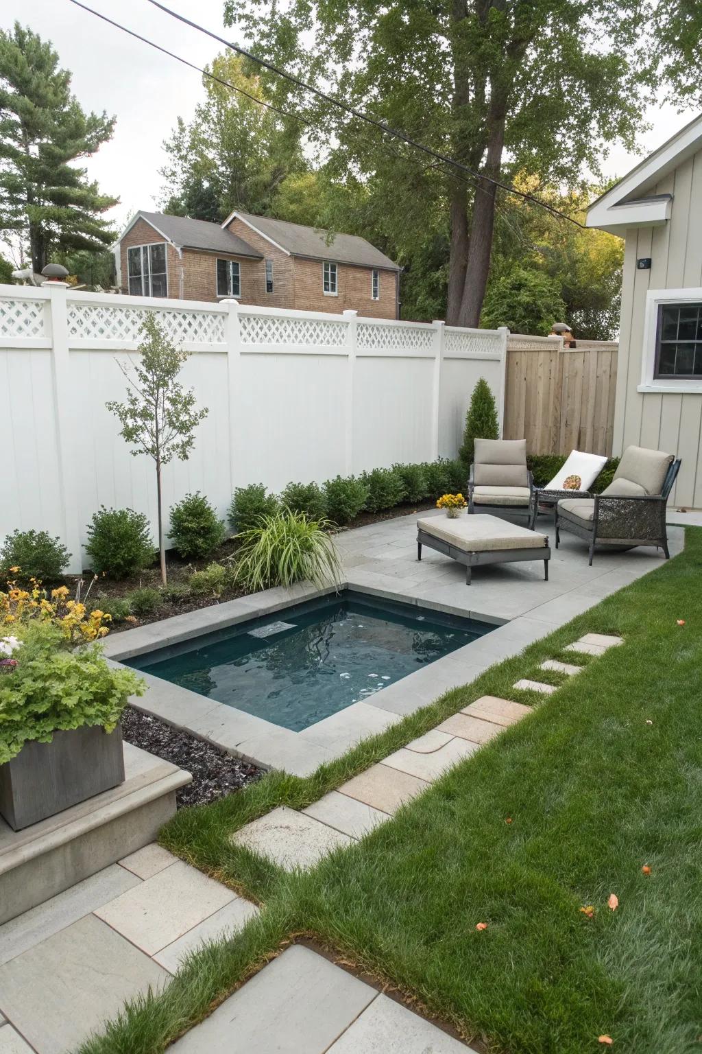 Maximize small spaces with a stylish plunge pool.