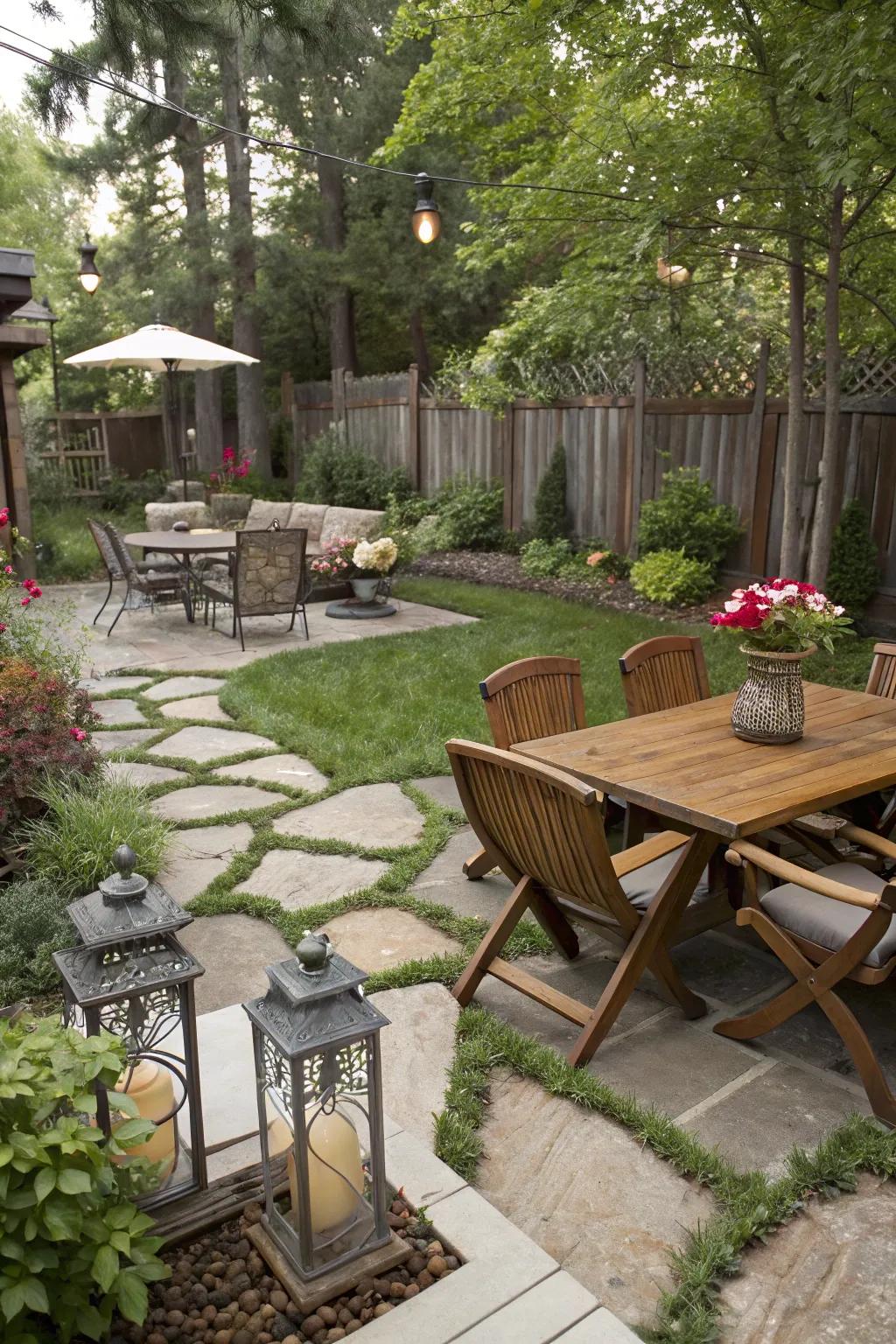 A mix of materials injects texture and intrigue.