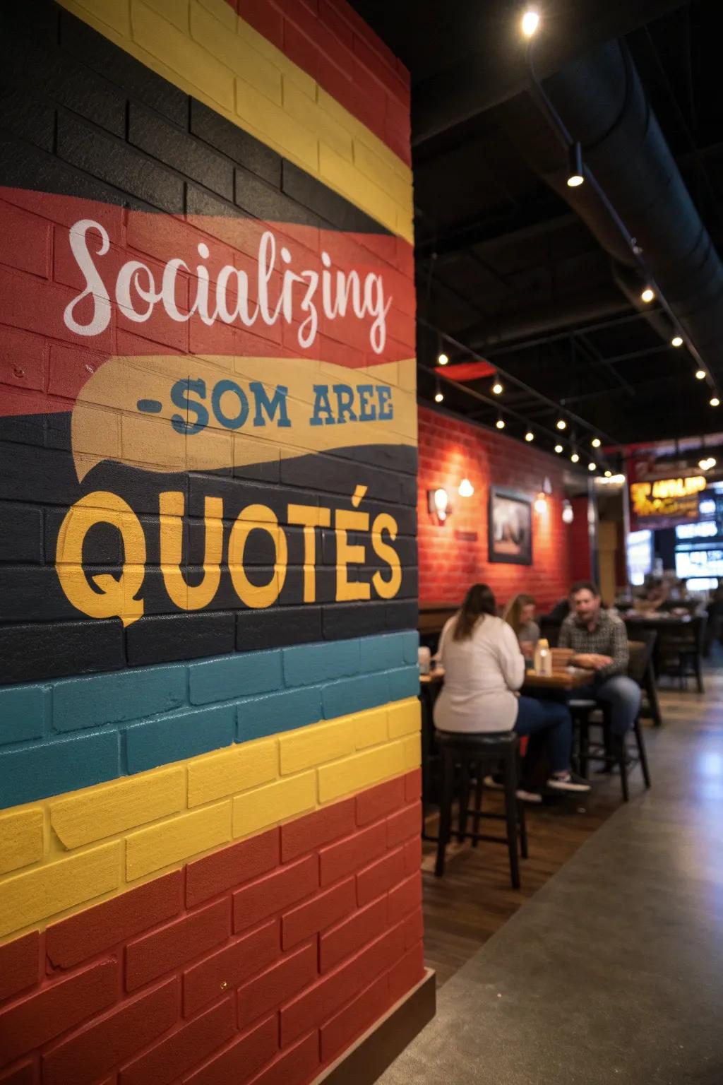 Art using typography adds wisdom and charm to your bar.