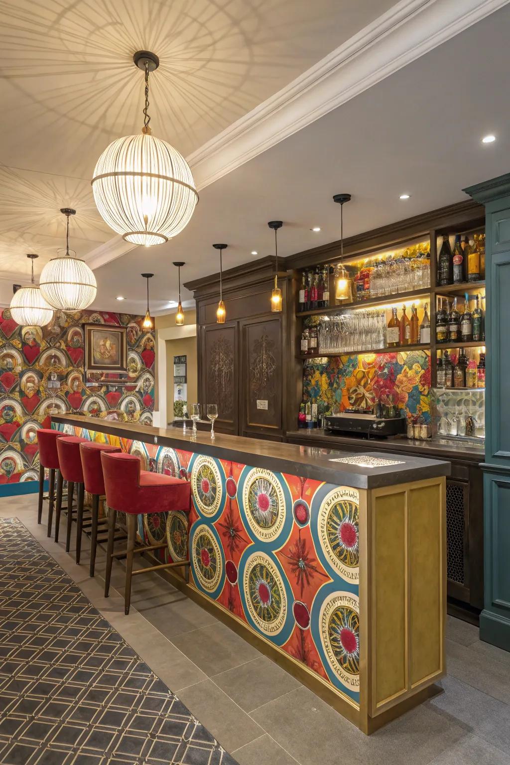 Vinyl wall coverings offer resilience and style for your bar.