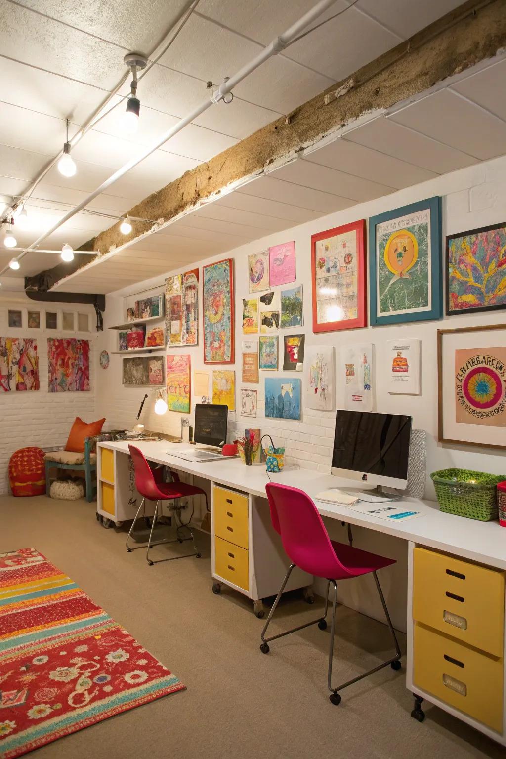 Art and personal decor infuse personality and inspiration into your workspace.