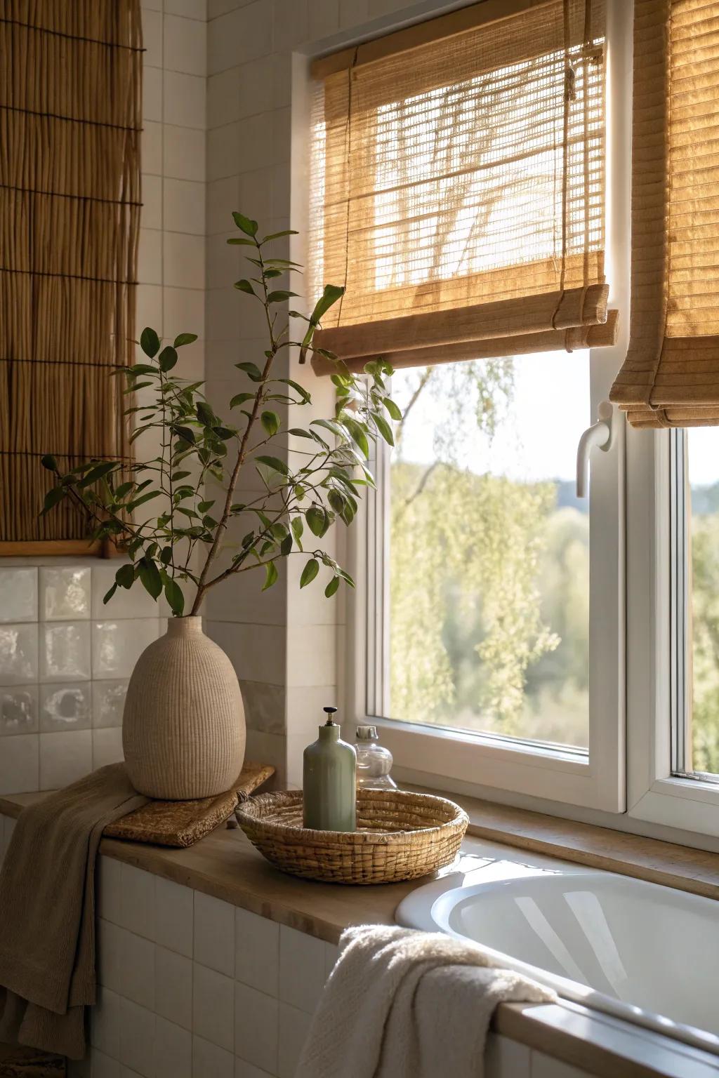 Grounded beauty: Cane shades provide a natural highlight.