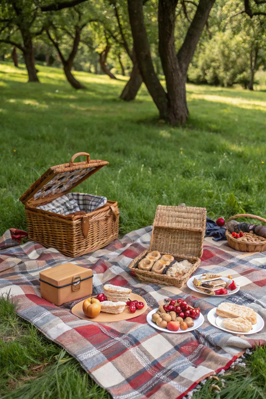 A captivating Vintage Picnic BBQ arrangement.