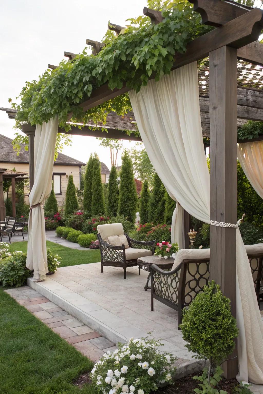 A pergola can become a stylish and shaded retreat in your backyard.