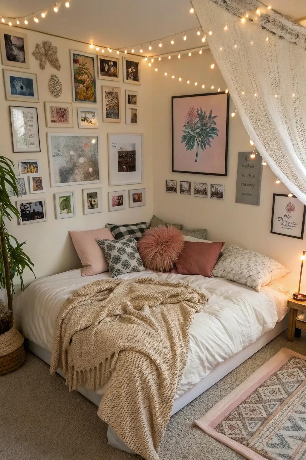 Craft a floor bed that uniquely reflects your personality through personal decor.