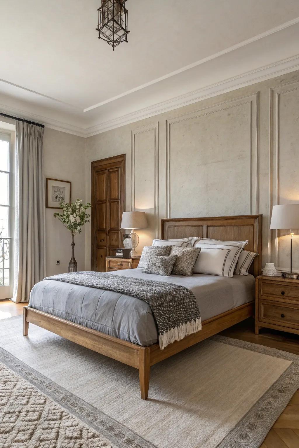 A bare minimum bedroom with classy decor, oozing calm and poise.