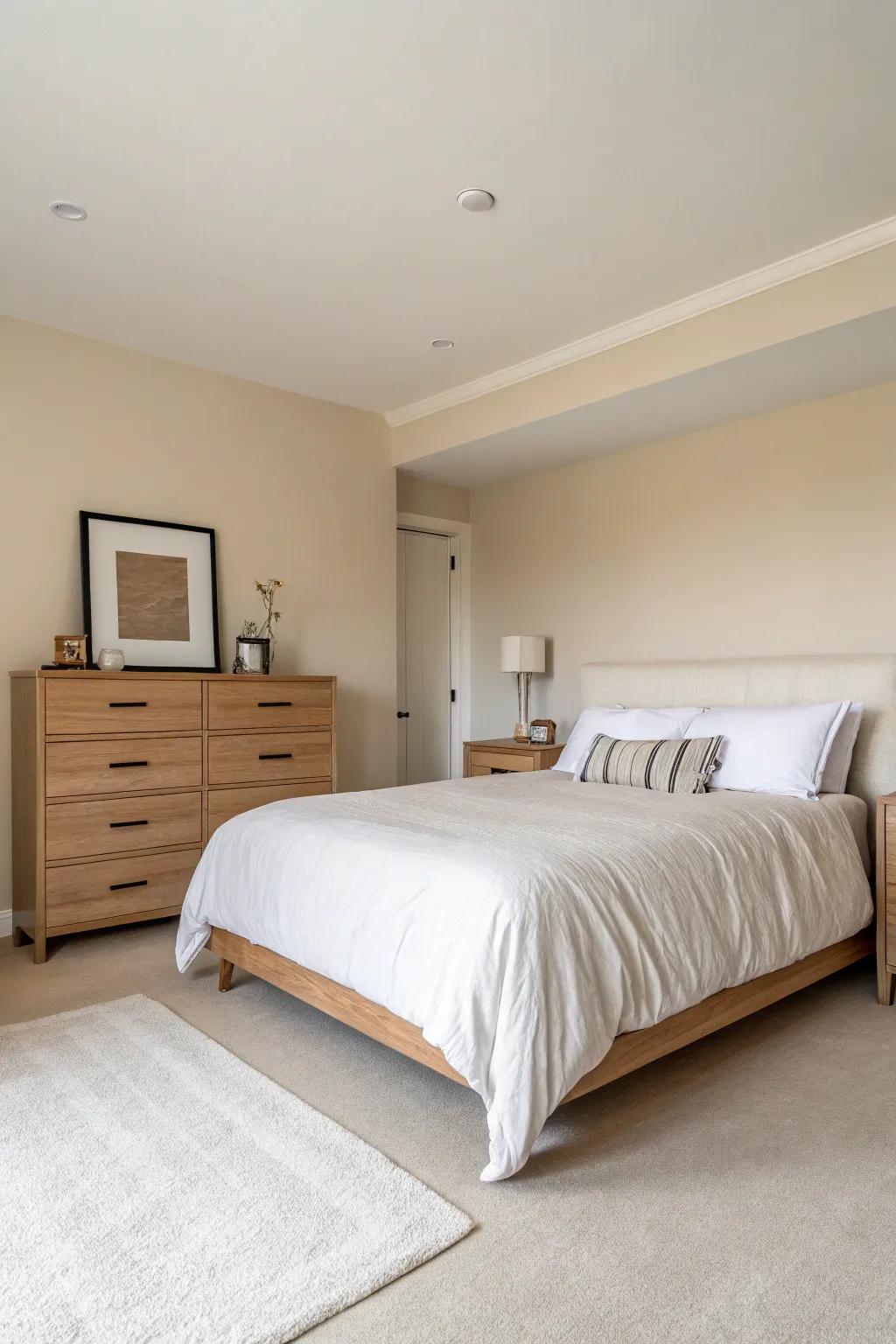 Minimalist design brings tranquility and elegance to your bedroom.