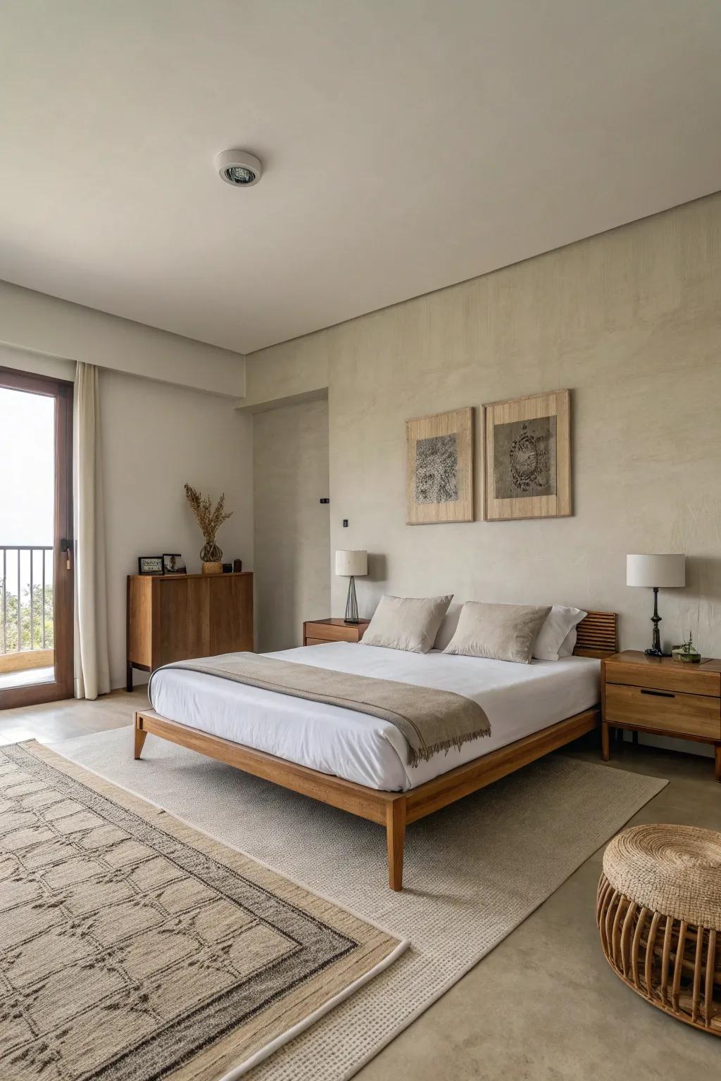 Simplicity can cultivate a peaceful bedroom environment.