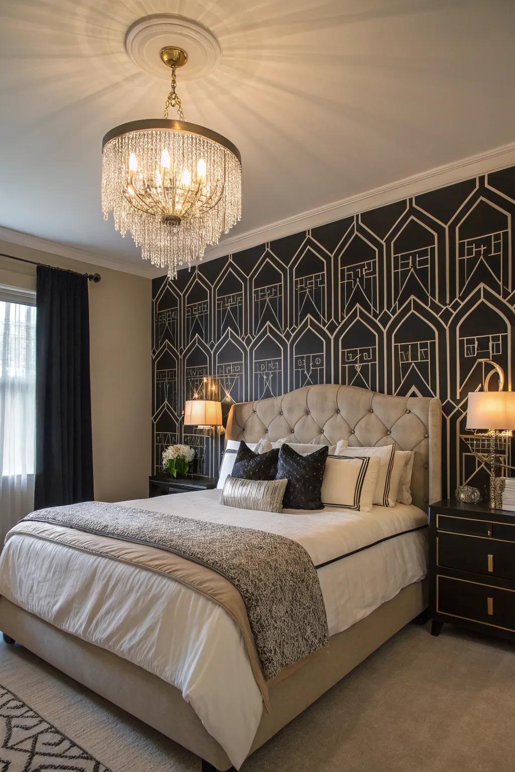 Art Deco patterns usher a sense of luxury and theater to any room.