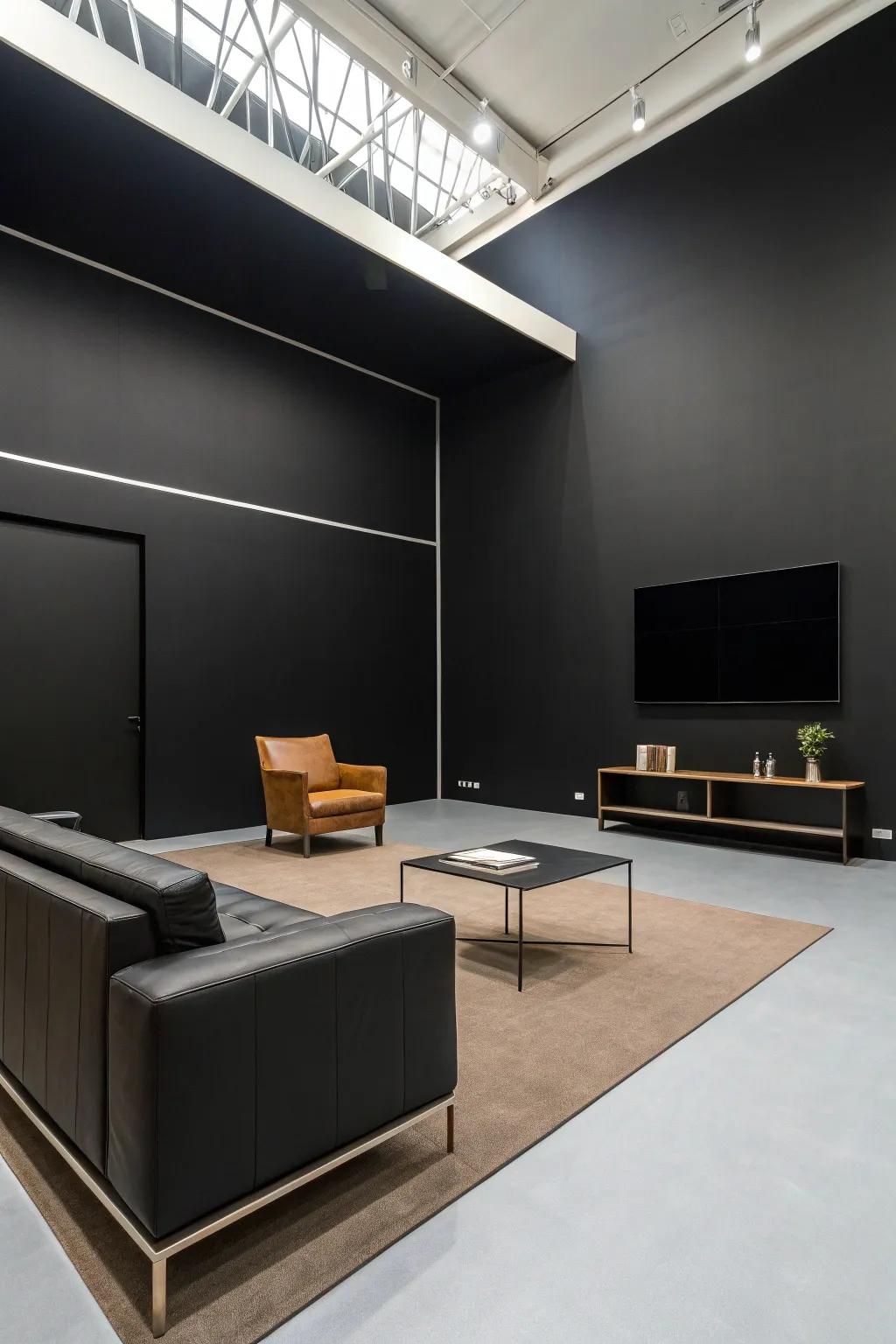 Uncluttered simple design that elevates the boldness of dark.