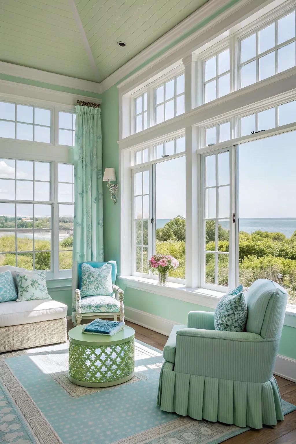 Pastel shades fashion a revitalizing and airy mood.