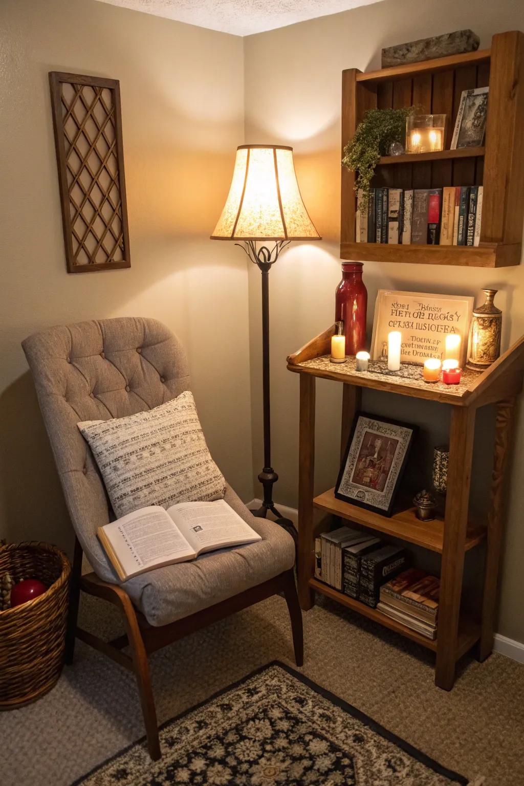 Customizable illumination improves the atmosphere of your meditation corner.