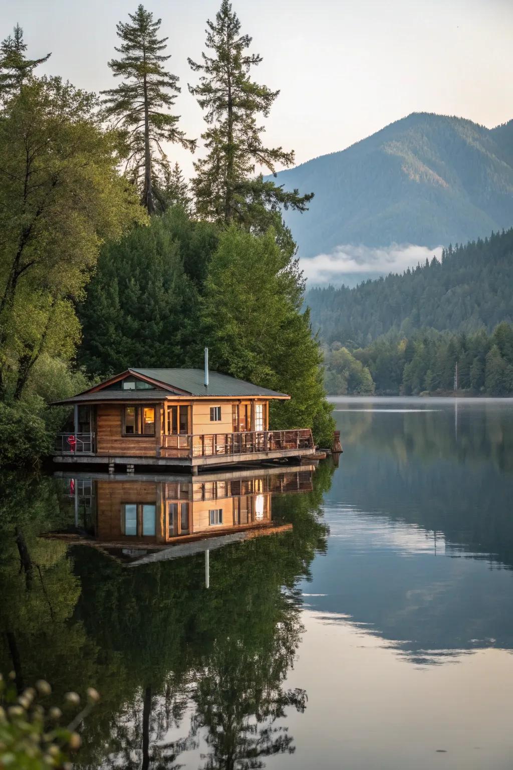 Peaceful water-based residence delivering a serene waterfront lifestyle.