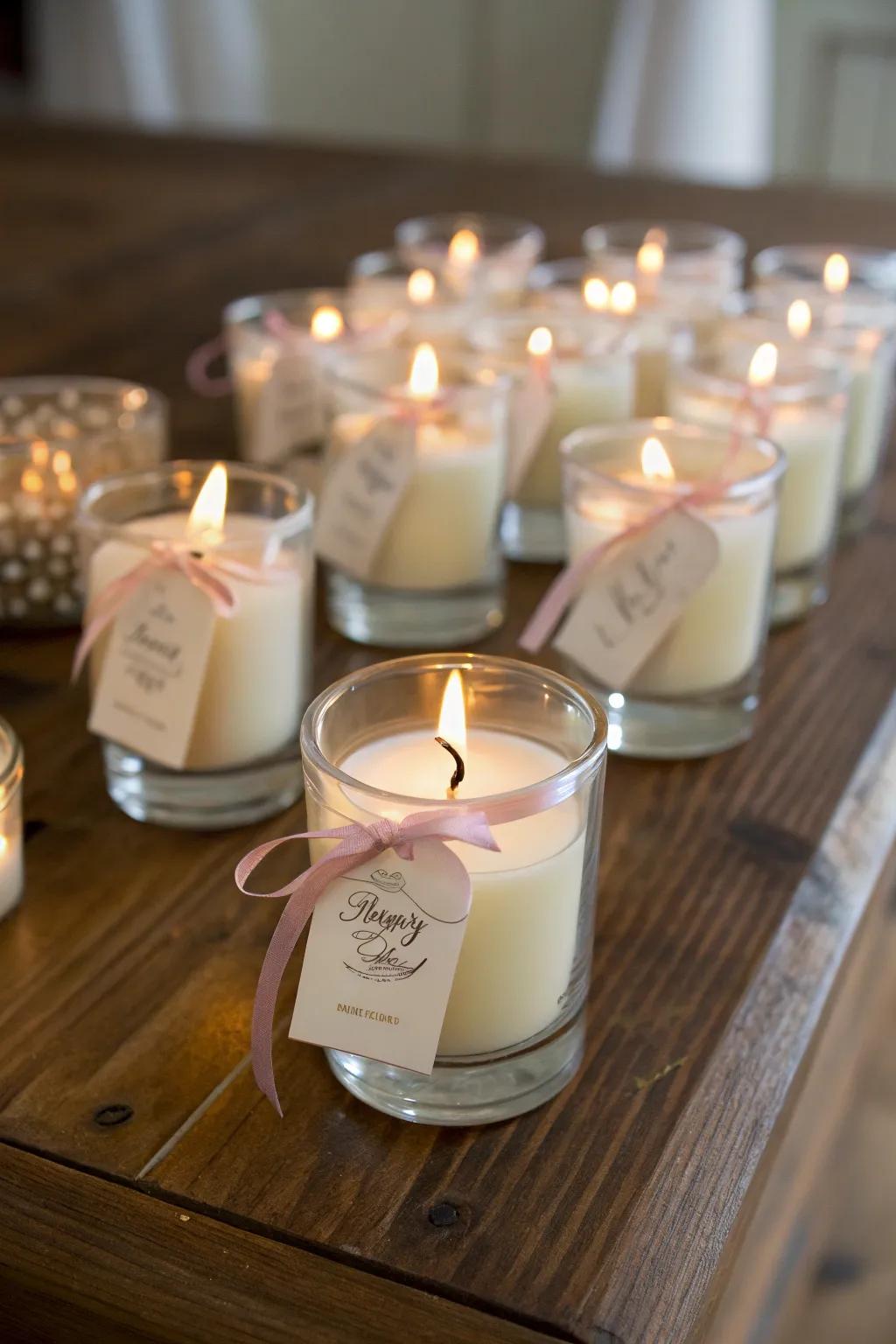 Bespoke flames illuminate your wedding presents beautifully.