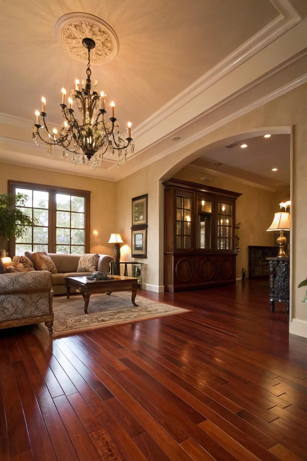 Sophisticated light adds elegance and atmosphere.