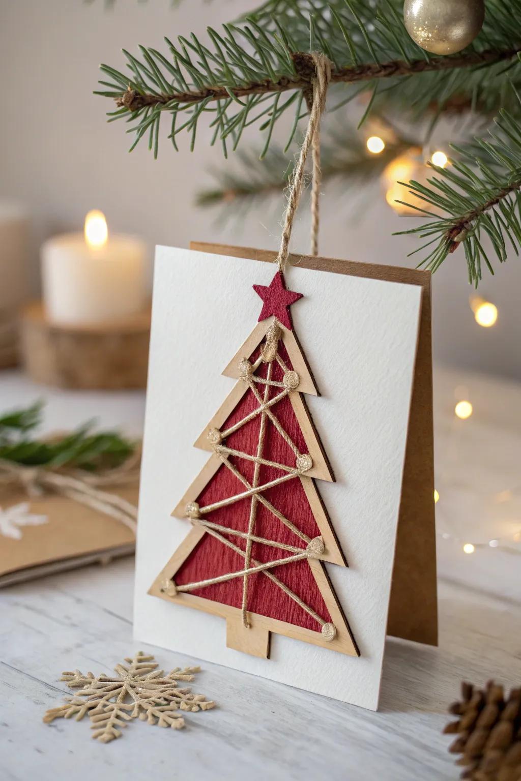 Transform holiday greetings into treasured keepsakes with these tree ornament cards, where simplicity marries festive beauty.