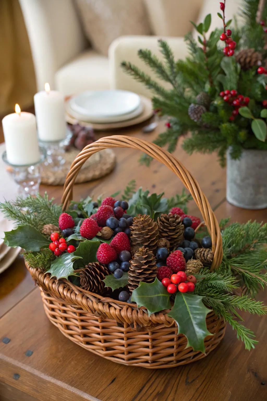 A copious berry hamper infuses your table with the spark of natural hues.