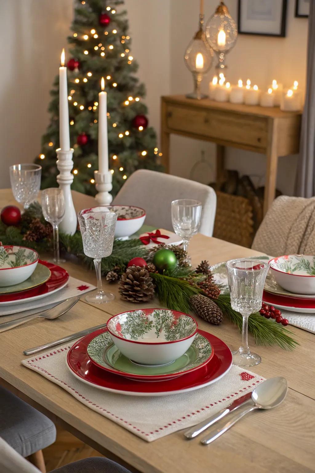 A festive table setting with a creative twist will enchant your guests.