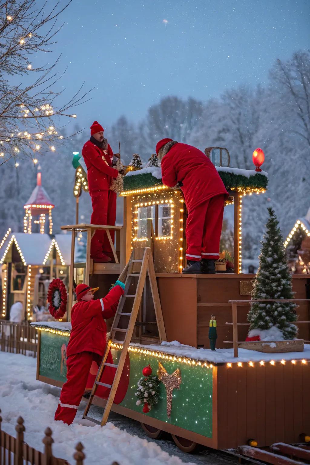 An energetic Sprite Studio parade entry thriving through innovation.