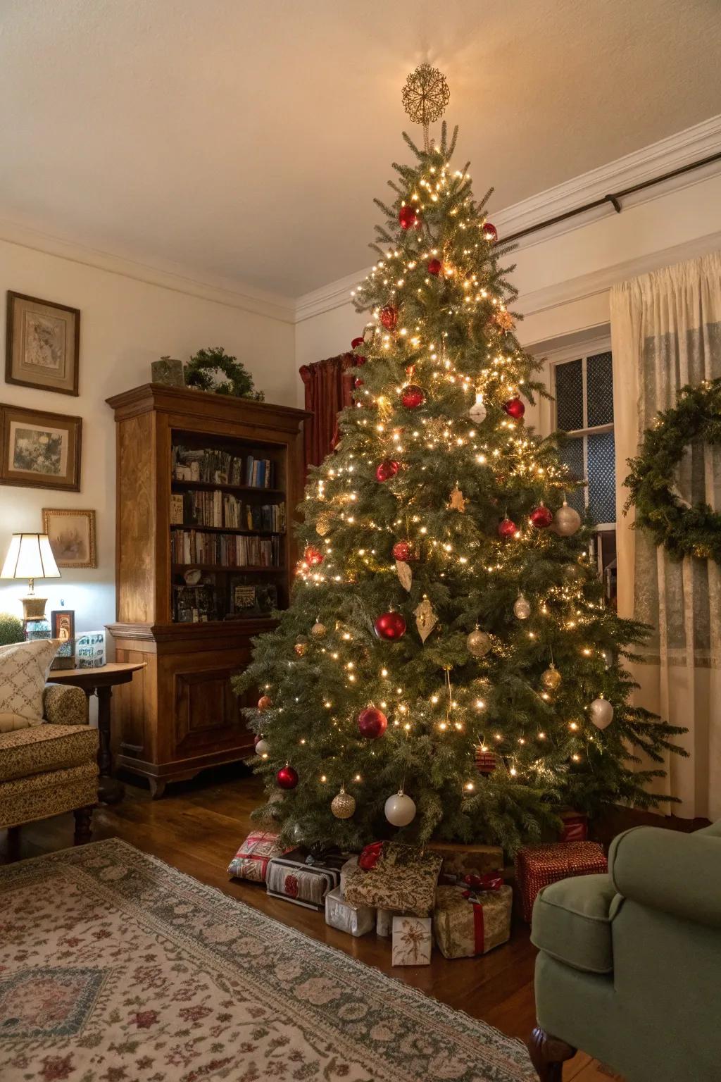 A Retro Allure theme conveys the nostalgia of Christmases bygone.