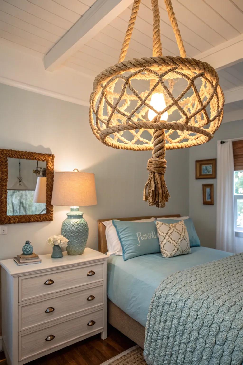 Seafaring illumination includes character to your beach-style bedroom.