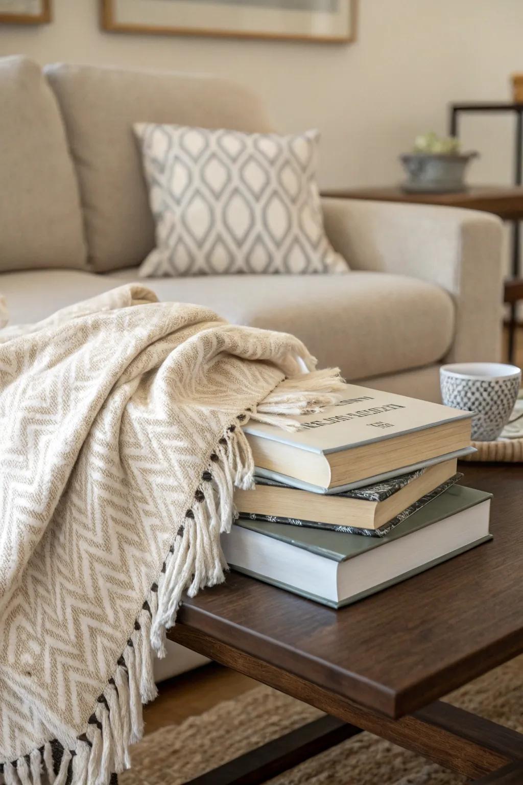 Layer textures for a snug and welcoming appearance.