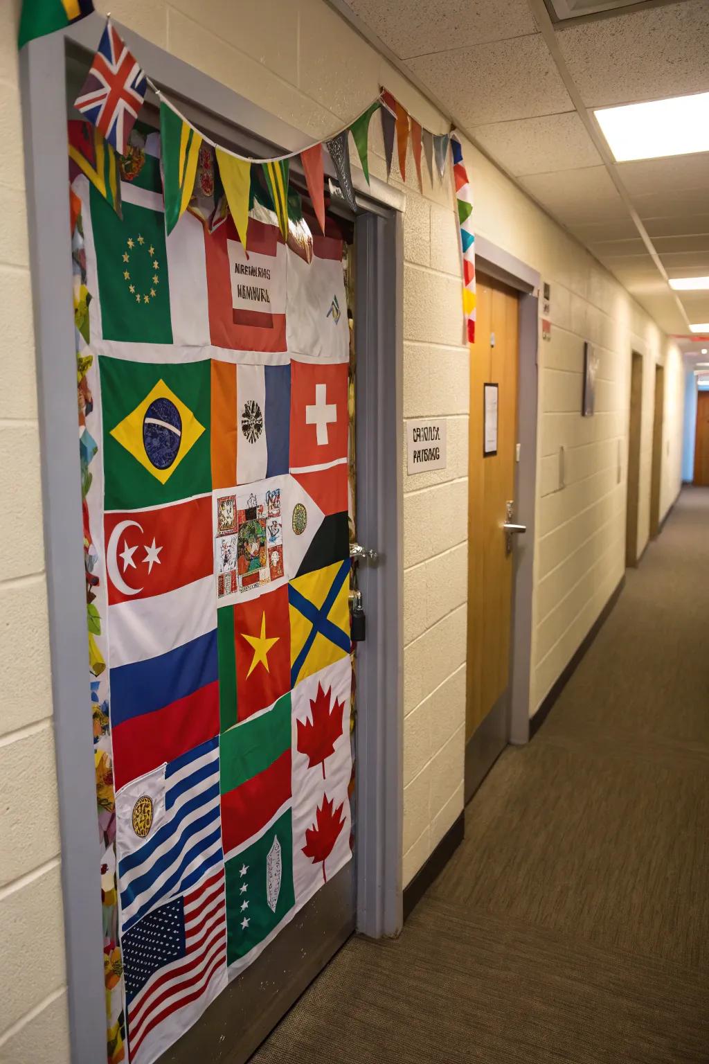 A door that celebrates global harmony and variety.